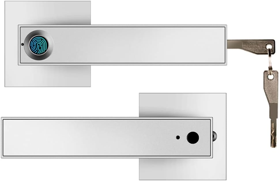 DUYHBAWRS-007 Electronic Smart Lock Mode Charging Fingerprint Door Lock Security Biometric Handle Lock(E)