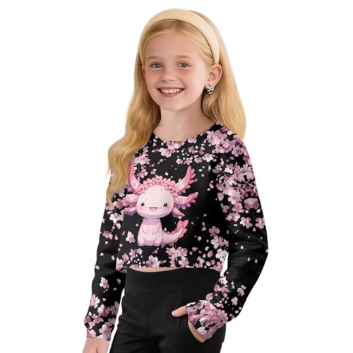 Ystardream Crop Tops for Girls Long Sleeve Shirts with Drop Shoulder Fall Clothes3