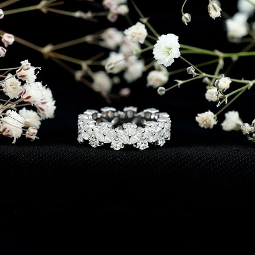 Certified Moissanite Eternity Band for Women, D-Vs1 Quality, Moissanite Wedding Anniversary Ring - With Jewelry Box2