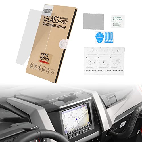 Kemimoto Tempered Glass Screen Protector Compatible With Polaris Rzr Pro Xp/R Turbo Sportsman Ranger General 7 Inch Ride Command Snowmobile 7S Display Touchscreen 2019 2021 2022 2023 #TOP6
