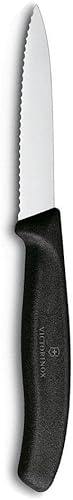 Vista 8 de Victorinox Swiss Classic - Cuchillo de pelar con borde recto (3.25 pulgadas), Dentado Negro