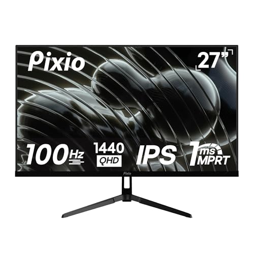 Image of Pixio PX275 Wave 27 inch 100Hz 1440p IPS Panel 1ms MPRT Adaptive Sync Gaming Monitor with Black HDMI 2.1 Cable Certified Ultra High Speed 10FT 8K 60Hz 4K 120Hz Nylon Braided