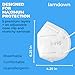 Lamdown (50-Pack) KN95 Face Masks, Individually Wrapped, Premium Disposable Dust Mask, White