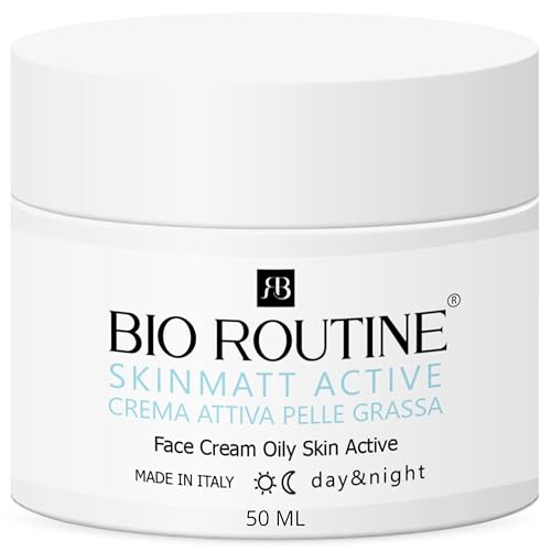 Bio Routine SkinMatt Active nawilżający krem nawilżający do twarzy, matująca, tłusta skóra oczyszczająca i reguluje produkcję Sebo, zapewniając świeżą, zrównoważoną skórę bez skazy 50 ml, również