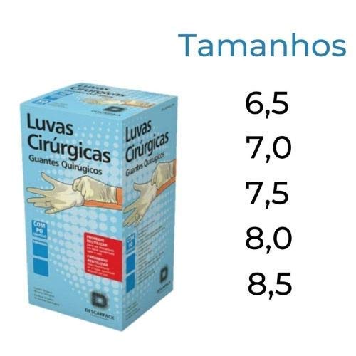 Luva Procedimento de Latex Esteril Descarpack c/10 Par (8.5)