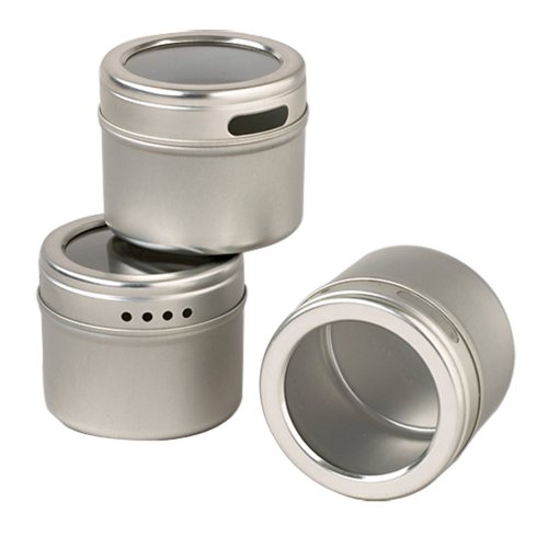 Kamenstein Magnetic Multi-Purpose Spice Storage Tins, Set of 6