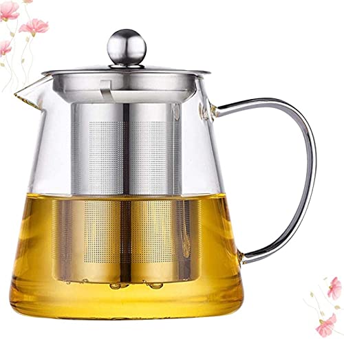 Chaleira doméstica, chaleira Bule de vidro com infusor removível para casa de chá de home office (55