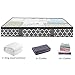 Large Underbed Storage Bags Organizer Containers- 2 Pack, Foldable Comforters Clothes Blankets Storage Bags with Clear Plastic Lids, 2 Zippers and 4 Handles (Grey with Lantern Pattern)
