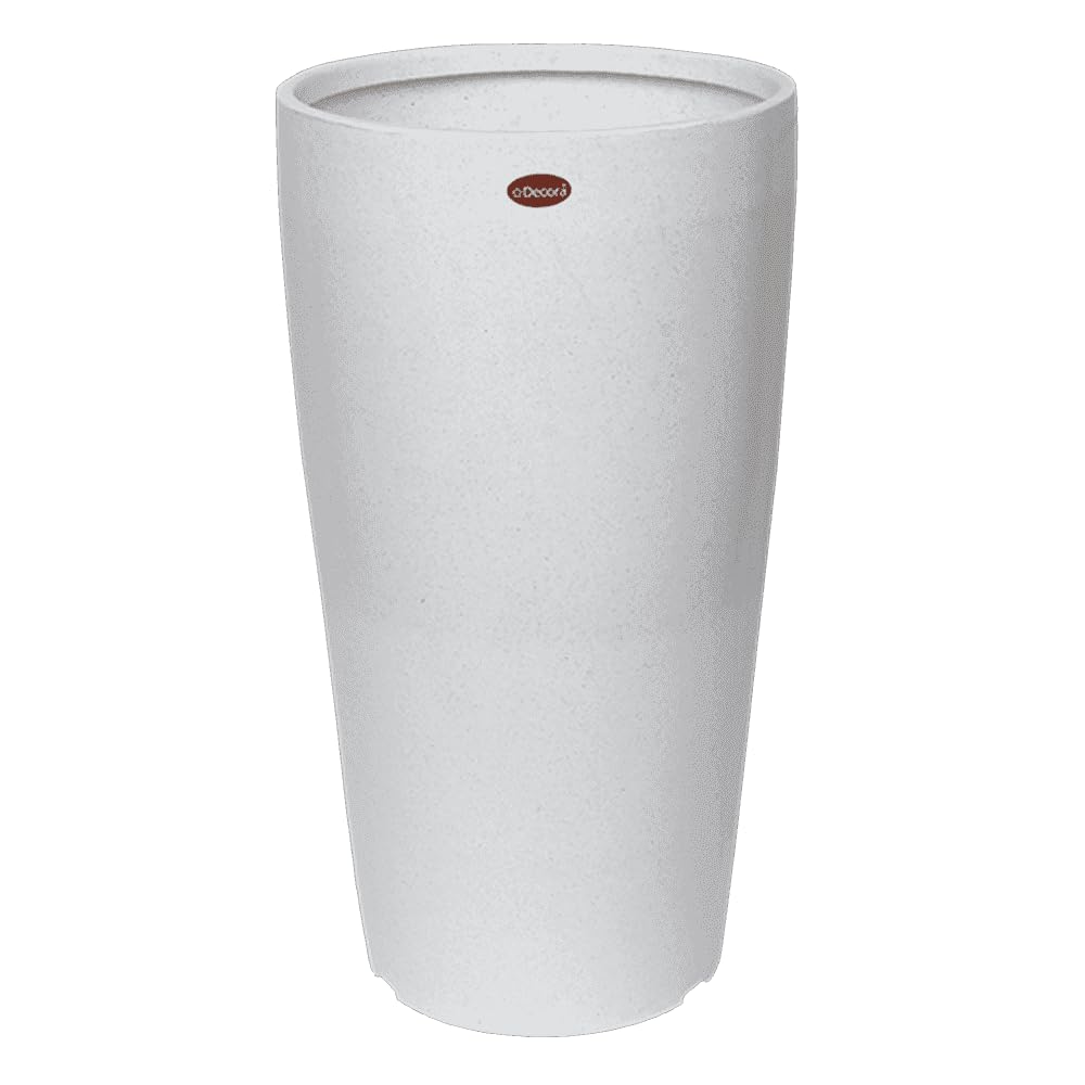 Decora Gleyz Vertical Tall Pot (Small)(Stone White)(GVT 300) || Pots for Plants Polymer || Lightweight || Indoor-Outdoor || Non-Breakable || Recyclable || (Without Hole) (B094FNCCWH) Amazon Price History, Amazon Price Tracker
