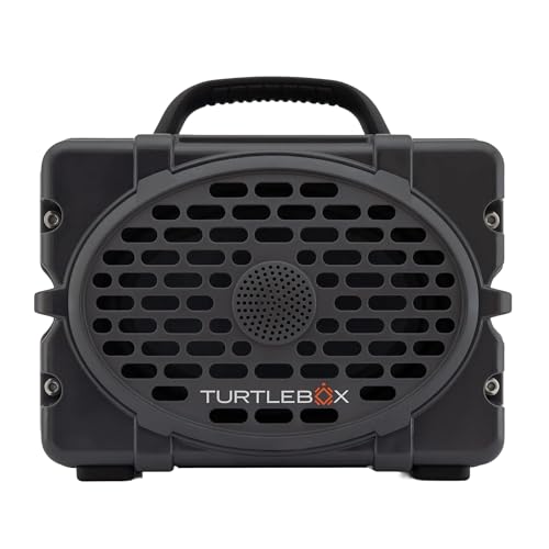 Turtlebox Original Gen 3: Portable Outdoor Bluetooth Speaker – Ultra-Loud (120dB), Waterproof (IP67), Rugged, Impact-Resistant, 3-Day Battery | Party Mode: Unlimited Pairing for Stereo Sound, Gray