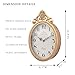 Abdurey Small French Retro Decorative Wall Clock, Antique Gold Vintage Oval Style,Silent Battery Operated Boho Decor Wall Clocks for Farmhouse,Kitchen,Bedroom,Bathroom(10.4