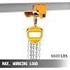 3 Ton Heavy Duty Manual Capacity Plain 6000LBS Push Track Roller Trolley Crane Lift Dual Wheels Garage Hoist for Straight Curved I Beam (Manual Trolley 3 Ton)