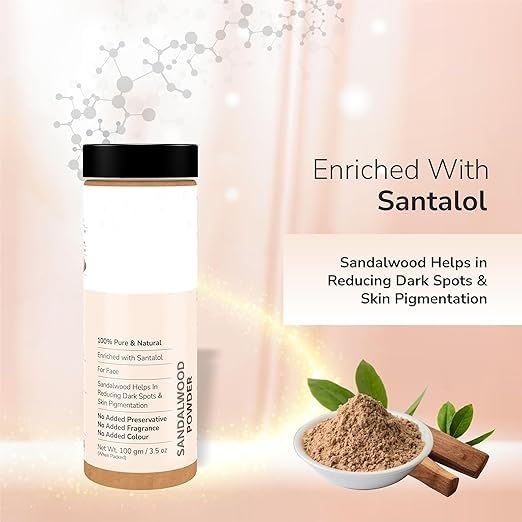 Sandalwood Powder, Chandan Powder All Skin Type for Men and Women -100 gm (3.5oz)