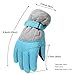 YOLAI Fashion Kids Girls Boys Winter Skiing Gloves Outdoor Windproof Mittens Cycling Gloves Warm Fleece Lined Gloves 6~10T (Light Blue, One Size)