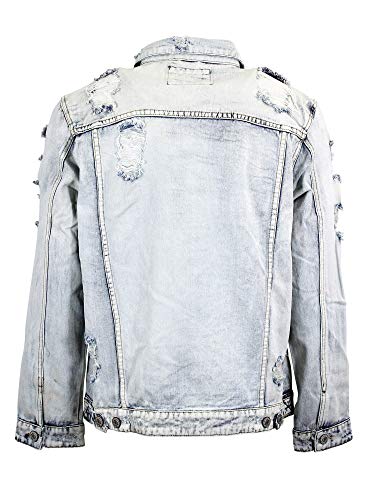 Image of VICTORIOUS Men's Distressed Denim Jacket