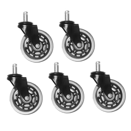TEMPNAP 5個万向家具用キャスター 透明 スムースな転がり 床に優しい 静音プ オフィスチェア交換用ウィール
