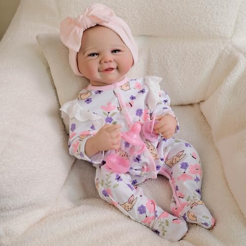 Muñeca Reborn Angelbaby Silicone 19 Pulgadas Realista miniatura 5