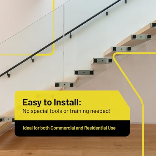 Promenaid 1.5 ft. Handrail Kit - Complete Indoor/Outdoor Hand Rail Kit for Steps – Champagne Anodized Aluminum with 2 Matte Nickel Wall Brackets and ADA Returns – 1.6” Round - Thumbnail 7