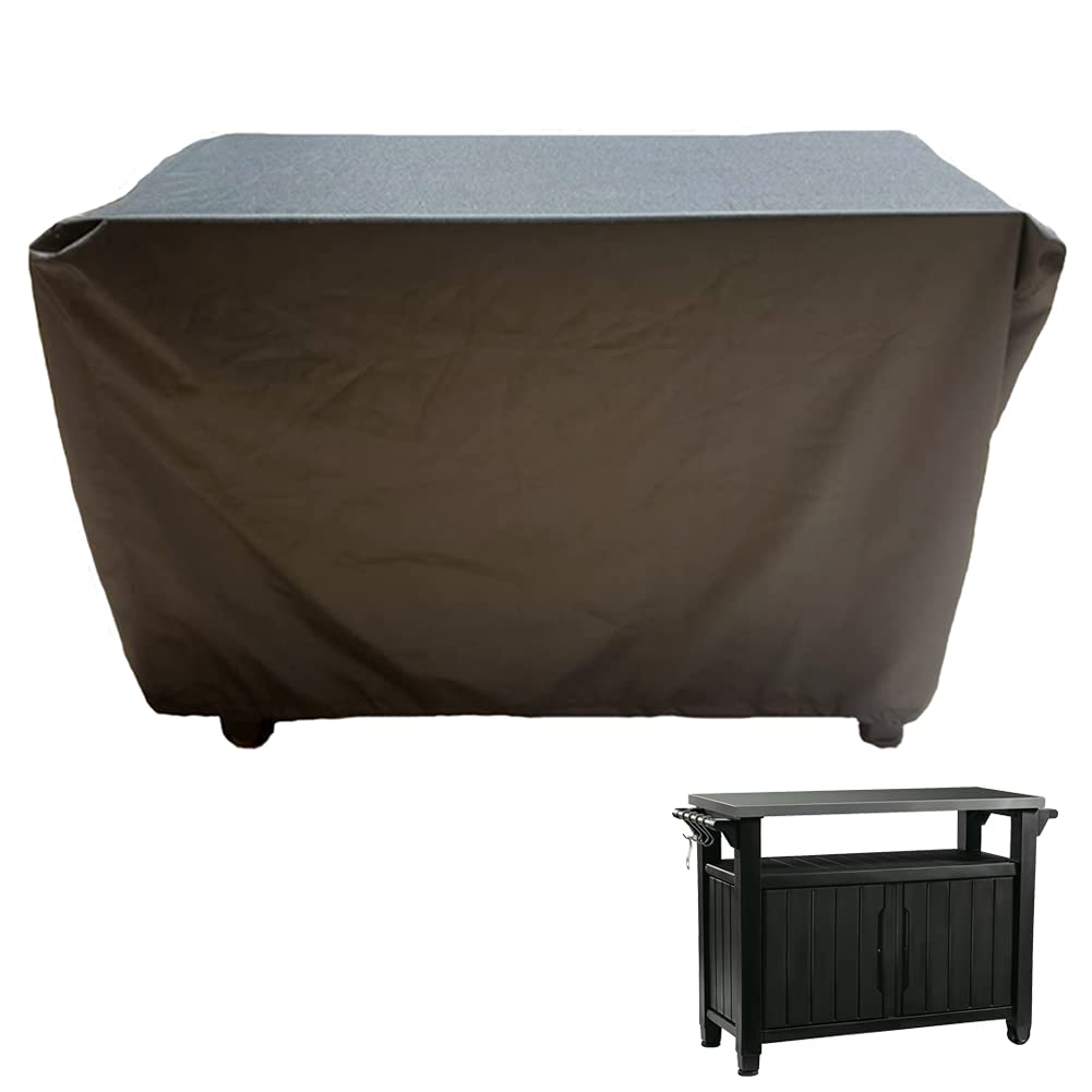 COOSOO Prep Table Cover for 52in Keter Unity Portable Outdoor Table Waterproof Fabric UV Resistant Breathable All Weather Protection