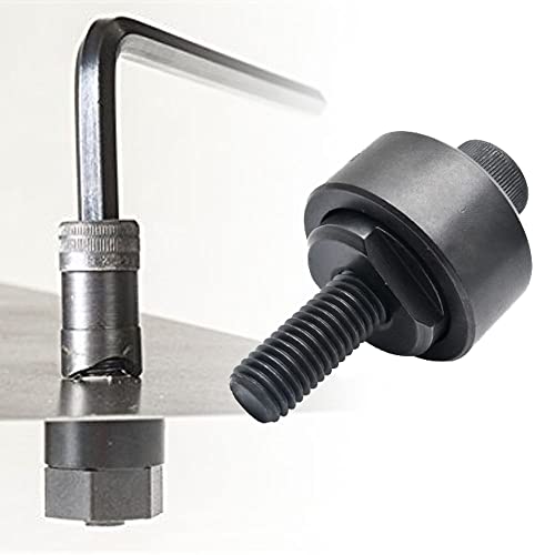 SEIWEI Stainless Steel Metal Punch - Hexagon Socket (22mm/0.87inch) - Hole Punch for Sink, Metal - Black