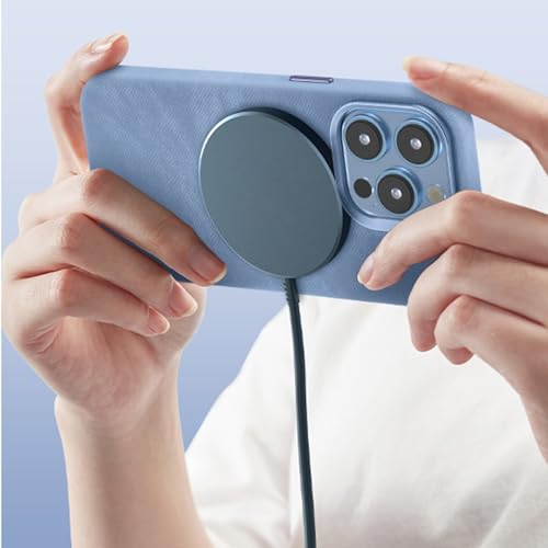 Funda magnética de cuero para iPhone 15 Pro en color gris Hazara 2