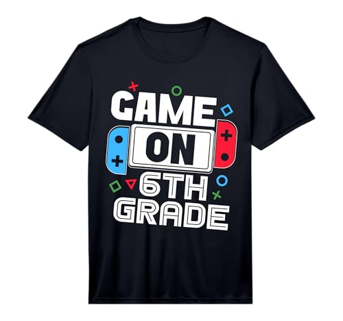 Gamer Back to School Funny Game 6th Grade Kids Boys Performance T-Shirt