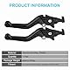 Keenso Motorrad Bremshebel, 1 Paar Motorrad Doppelscheiben CNC Aluminiumlegierung Motorrad Modifikation Doppelscheiben Bremshebel für Motorräder, Roller, E-Bike (Schwarz)