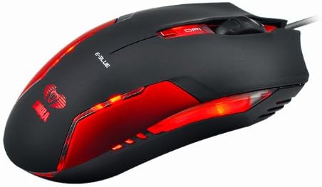 E-Blue Cobra II 1600 DPI Ergonomic Gaming LED Mouse with Bigger Scroll Wheel (EMS151RE)