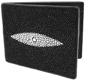 Stingray Leather Bi-fold Wallet w/Left Flap