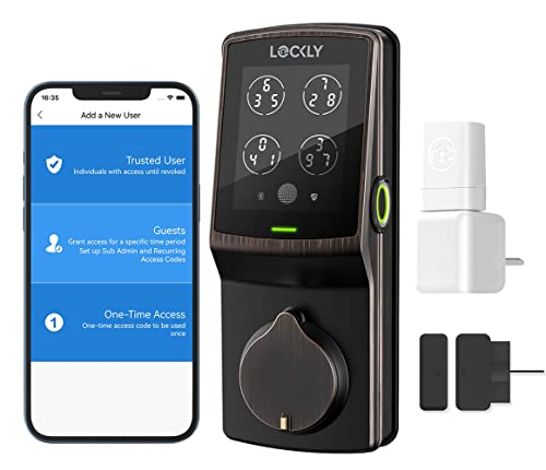 Lockly Secure Pro, Wi-Fi Smart Lock, Keyless Entry Door Lock, Smart Locks For Front Door, Pin Genie® Keypad, 3D Biometric Fingerprint Sensor, Auto Lock Smart Deadbolt Locks (Venetian Bronze) #TOP7