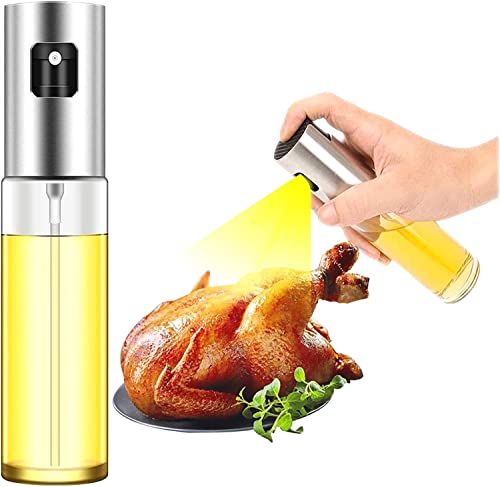 Cooking Oil Sprayer Olive Sprayer Olive Spray Bottle for Air Fryer Food Grade Portable Glass Oil Spray Bottle for Salad BBQ Grill Baking Kitchen