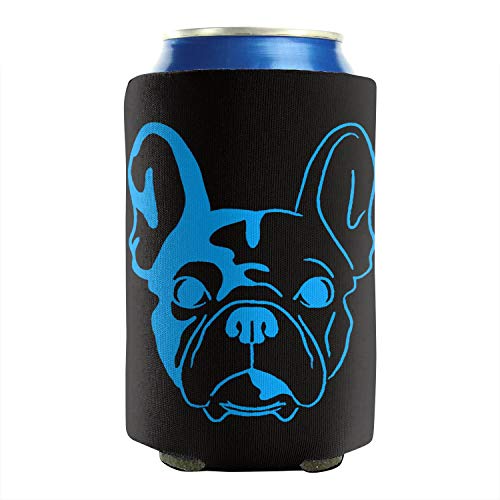TIINTEXBA French Bulldog Fun Cute Dogs 12-16 OZ Bottles Neoprene Insulated Beer Can Sleeves Soft Drink Non-Slip Can Coolers Sleeves Keeps Your Drink Ice Cold Pack of 2 Plain Parties