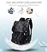 Sweetovo Leather Backpack for Women, Fashion Anti Theft Backpack Water Resistant Travel Daily, Black