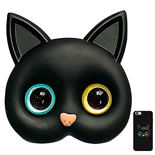 Support De Poignée Pour Smartphone - Support De Téléphone Chaton Mignon 3D Avec Mini Miroir, Support Universel Pour Téléphone Portable Béquille De Support De Doigt, Accessoires De Téléphonie Mobile Cover