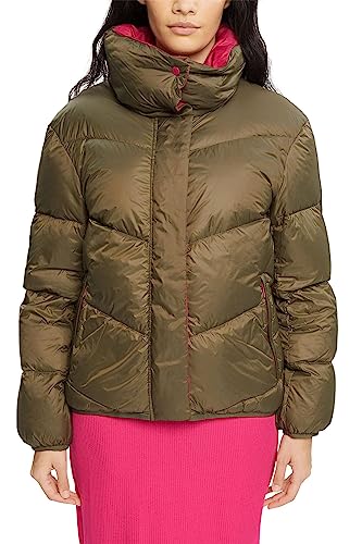ESPRIT Damen 092ee1g315 Jacke, Dark Khaki, L EU