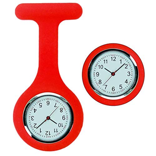 Preisvergleich Produktbild Krankenschwester Uhr Brosche, Silikon Mit Stift / Clip, Infektionskontrolldesign, Gesundheitswesen Krankenschwester Doktor Sanitäter Medizinische Brosche Fob Uhr
