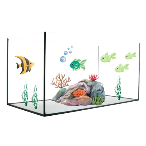 Aquarium Becken Rechteckig Glas Aquariumbecken Salzwasseraquarium Nano Aquarium Glasbecken Glasaquarium Aufzuchtbecken 60x30x30 cm 60