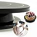LAMXD 11”Rotate Turntable Sculpting Wheel Revolving Cake Turnable Black Painting Turn Table Stand for Paint Spraying Spinner,with Cone Canvas-Acrylic&Epoxy Pouring Paint Canvas Support Stands