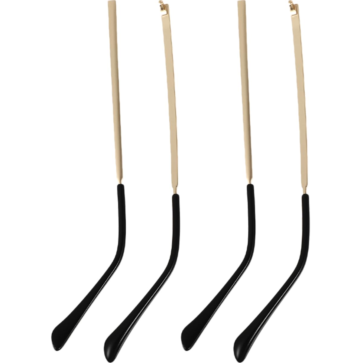 BEBEMOKO 2 Pairs Spectacle Legs Sunglasses Temple Tips Arm Eyewear Frame Glasses Temple Replacement Eye Glasses Temple Eyeglasses Parts Glasses Accessories Glasses Legs Ray Metal Golden