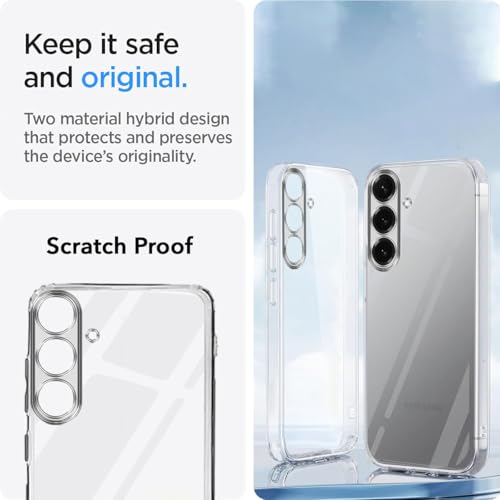 Image of Jkobi Silicone Back Cover Case for Samsung Galaxy S25 Plus (Clear Shockproof Case with Camera Protection | Soft and Flexible | Transparent)