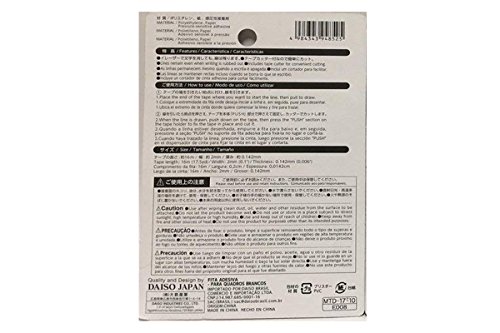 Daiso Japan Black Line Tape for Whiteboard 2mm x 16m