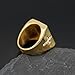 CAVIEA Christian Cross Gold Plated Cubic Zirconia Sparkly Square Signet Ring for Men,Stainless Steel Religious Faith thumb Pinky Ring Biker Fashion Jesus Ring Catholic Prayer Jewelry(8)