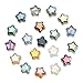 X Hot Popcorn 200Pcs Star Beads Colorful Glass Star Beads Mixed Eletroplated Star Beads for Jewelry Bracelet Necklace Making, 8mm