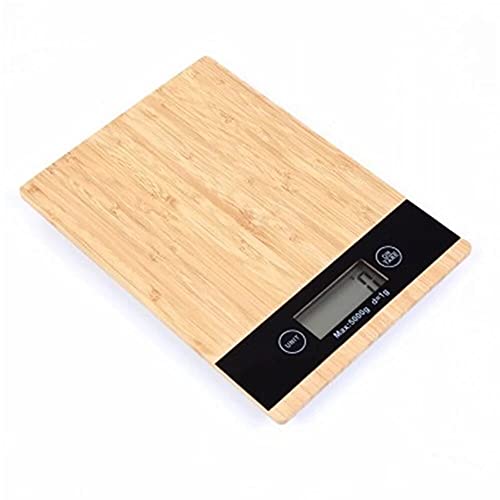 Ycdtop Food Scale Wooden Kitchen Scale Environmental Wood Food Scale Household Coffee Scale Led Electronic Scale Bamboo Baking Scale 5Kg/1G #TOP5