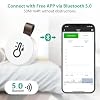 ORIA Wireless Thermometer Hygrometer, Smart Bluetooth Humidity Temperature Sensor, Mini Indoor Outdoor Temperature Monitor with Data Storage and Export, Smart App Alert, 3 Pack
