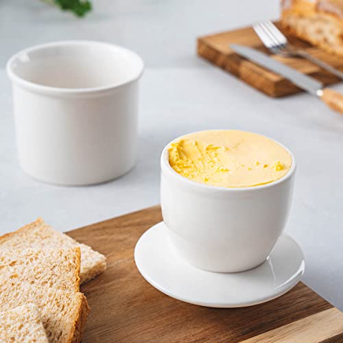 Sweese Butter Dish - Butter Crock For Counter With Water Line For Spreadable Butter - French Butter Keeper With Lid - No More Hard Butter - White, No. 305.101 #TOP7