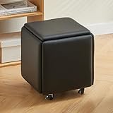 Photo Gallery 5 in 1 ottomano nidificante con ruote piroettanti, poltrona divano impilabile cube sgabello in tessuto tecnologico, sedia da toeletta con poggiapiedi mobile per soggiorno camera da letto ( color : bla Photo Gallery 5 in 1 ottomano nidificante con ruote piroettanti, poltrona divano impilabile cube sgabello in tessuto tecnologico, sedia da toeletta con poggiapiedi mobile per soggiorno camera da letto ( color : bla