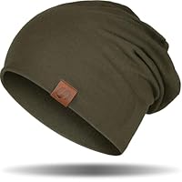 HASAGEI Mütze Damen Leicht Weich Unisex Slouch Beanie Elastisch Mütze Herren für alle Jahreszeiten (Armee Grün)