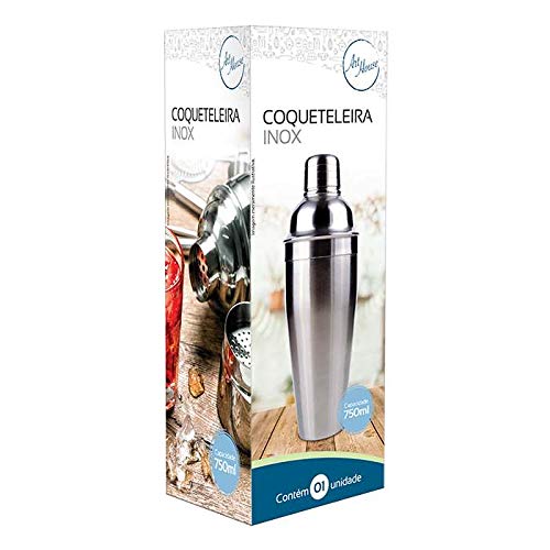 Coqueteleira 750ml Em Aço Inox Copo Adoçador Art House