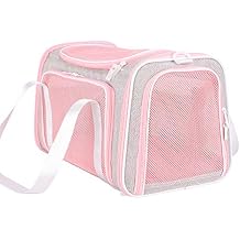 Soft Cute Travel Pet Carrier Bag for Medium Cats, Kitty and Puppy, Fantasy Pink, M